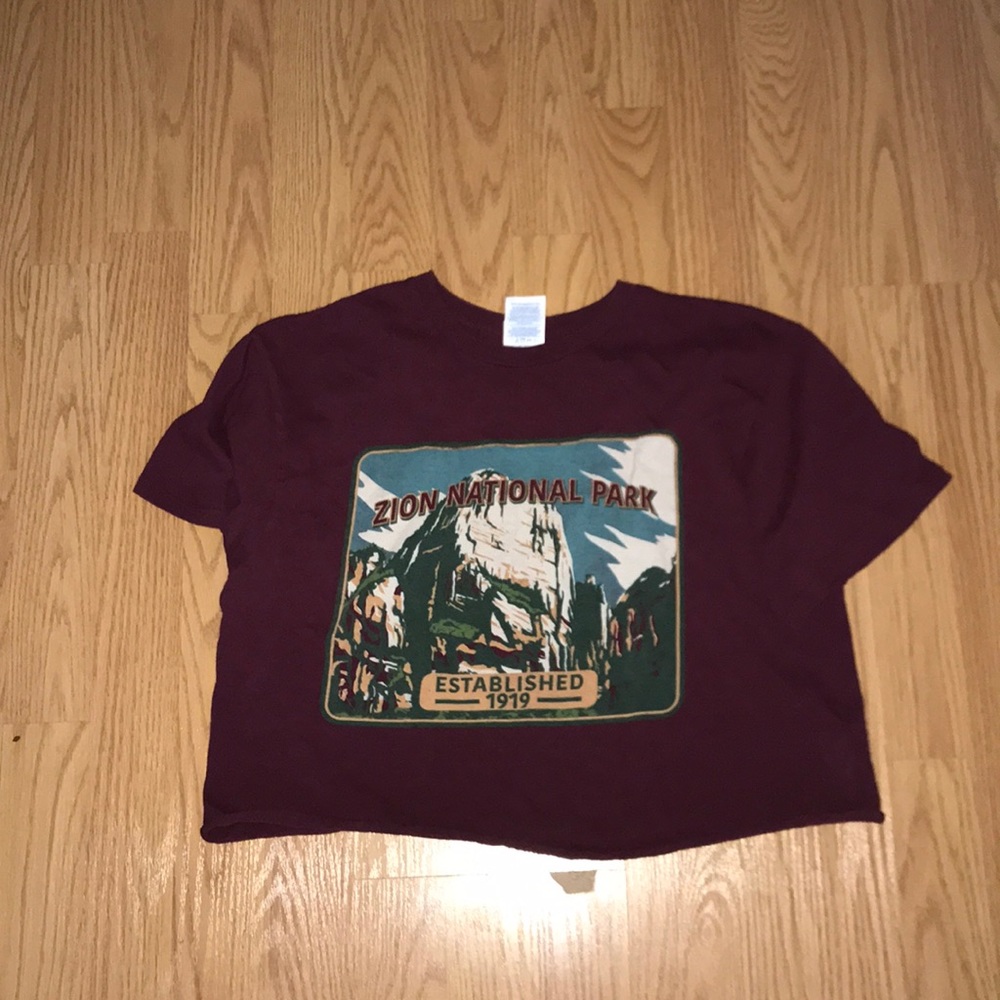 cropped zion np tee